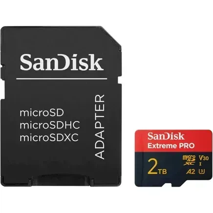 Карта памяти SanDisk 2 TB microSDXC Extreme PRO (SDSQXCD-2T00-GN6MA) - Фото 2 Карта памяти SanDisk 2 TB microSDXC Extreme PRO (SDSQXCD-2T00-GN6MA) - изображение 2