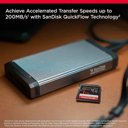 Карта пам'яті SanDisk 1 TB SDXC UHS-I U3 V30 Extreme PRO (SDSDXXD-1T00-GN4IN) - зображення 2
