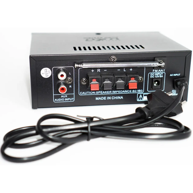 Підсилювач звуку з караоке та пультом UKC A5 Hi-Fi Stereo Bluetooth USB/SD/AUX 2x120W - зображення 6