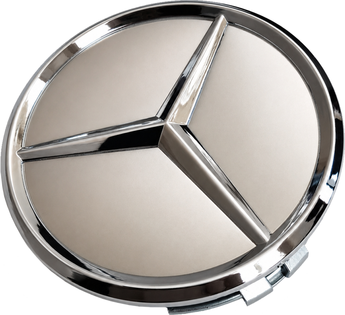 Комплект автомобильных колпаков (заглушек) на литые диски Mercedes-Benz 75/70 мм 2 шт Silver (RCS0027) - изображение 3