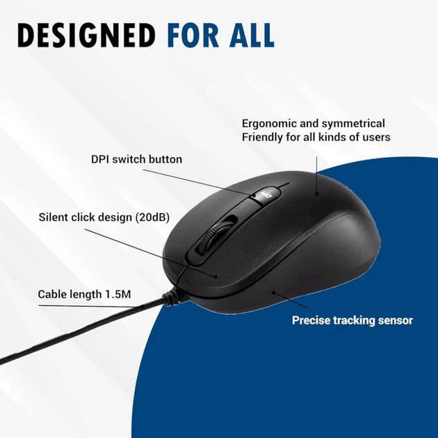 Мышь компьютерная Asus MU101C Wired Blue Ray Mouse Black проводная USB-A 3200 dpi кабель 1.5 м для ПК и ноутбука (90XB05RN-BMU000) - Фото 5 Мышь компьютерная Asus MU101C Wired Blue Ray Mouse Black проводная USB-A 3200 dpi кабель 1.5 м для ПК и ноутбука (90XB05RN-BMU000) - изображение 5