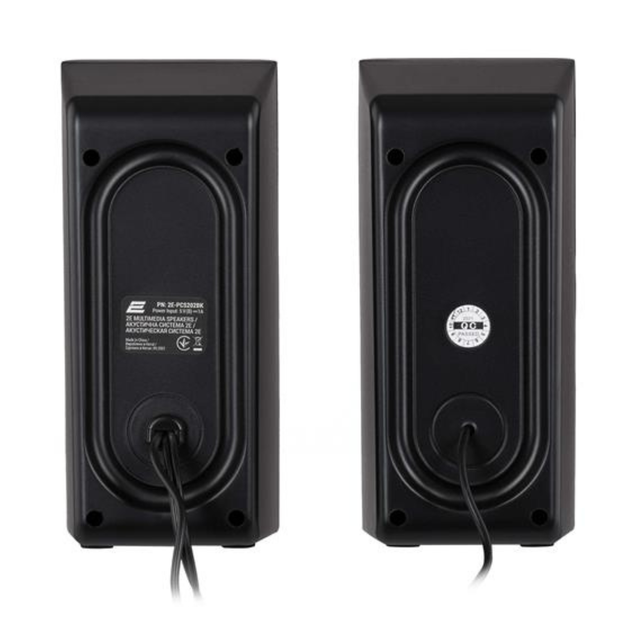 Акустическая система 2E PCS202 2.0 2 х 3 Вт 2" mini Jack 3.5 mm Black (2E-PCS202BK) - изображение 4