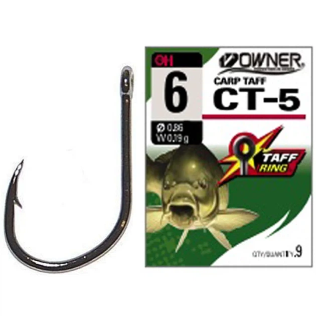 Крючок Owner CT-5 Carp Taff-5 53275 #6 (8 шт/уп) - Фото 1 Крючок Owner CT-5 Carp Taff-5 53275 #6 (8 шт/уп) - изображение 1