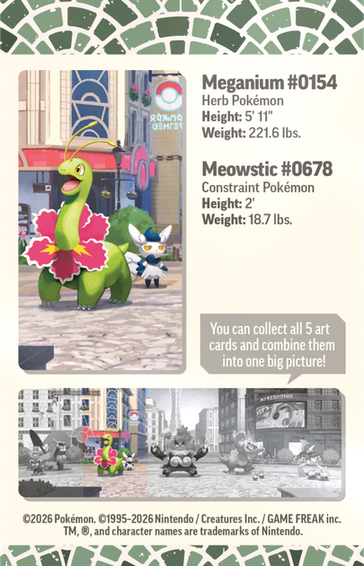Zestaw kart Pokemon TCG: Q2 Mini Tin - B - Lumiose City Min Tin – Meganium (196214139435) - obraz 6