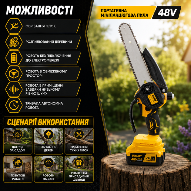 Акумуляторна мініпила DEWALT DCM16 1/4" - зображення 6