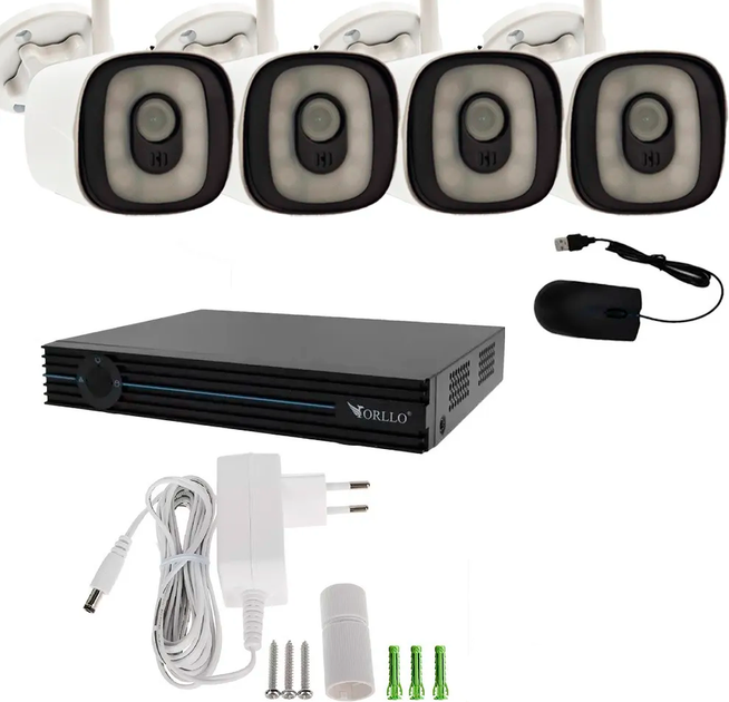 Комплект IP-камер ORLLO TZ4-PRO Wi-Fi 6 Mp, 4 шт. (4XTZ4-PRO) - зображення 8