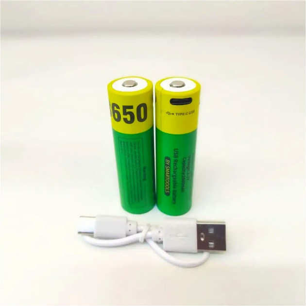 Акумуляторні батарейки Lithium-ion 2600 mAh Type-C для електроніки потужне живлення 2 шт. - зображення 3