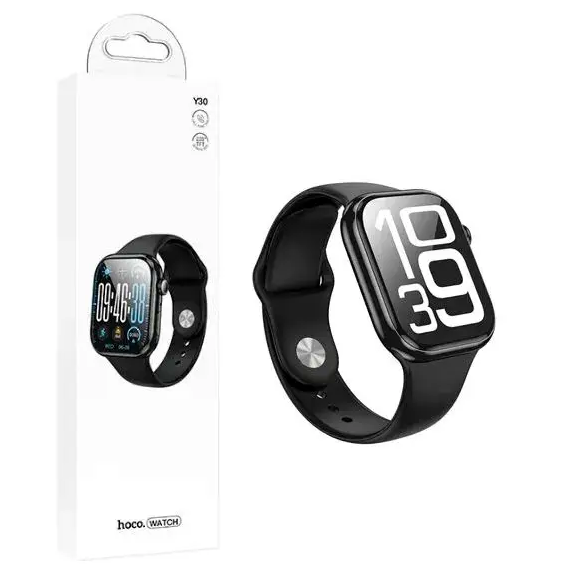Умные спортивные часы Hoco Y30 черные с поддержкой звонков GPS и Bluetooth 5.3 для тренировок и повседневного использования - зображення 4