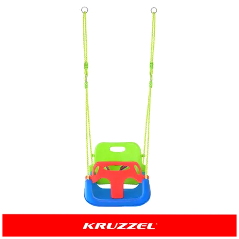 Детские качели 3в1 до 30 кг для дома и сада зелёно-голубые Kruzzel HE0315 - изображение 6
