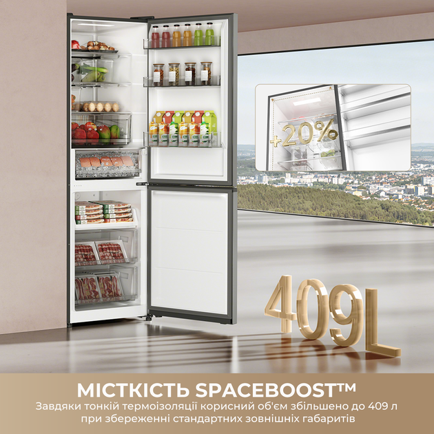 Холодильник DREAME MegaPro 185cm E class-inox - изображение 2