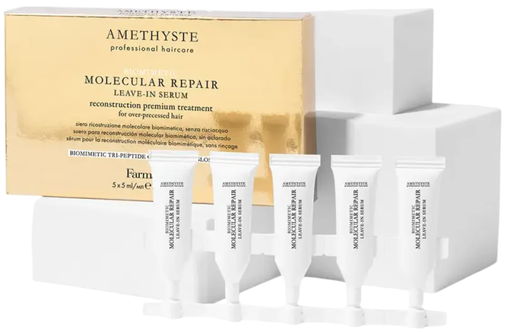 Сироватка в ампулах Farmavita Amethyste Biomimetic молекулярна відновлювальна без змивання 5 мл x 5 шт (8022033114044) - Фото 1 Сироватка в ампулах Farmavita Amethyste Biomimetic молекулярна відновлювальна без змивання 5 мл x 5 шт (8022033114044) - зображення 1