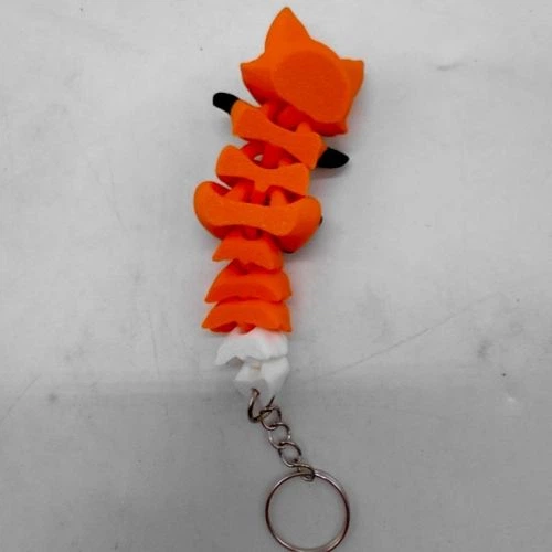 Брелок 3D печать Flexi Fox оранжевый магнитная лисичка для ключей и рюкзака антистресс-игрушка - Фото 3 Брелок 3D печать Flexi Fox оранжевый магнитная лисичка для ключей и рюкзака антистресс-игрушка - изображение 3