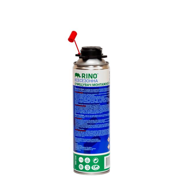 Очисник монтажної піни Rino Foam Cleaner, 500 мл - Фото 2 Очисник монтажної піни Rino Foam Cleaner, 500 мл - изображение 2