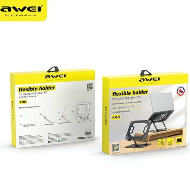 Підставка AWEI X46 для ноутбука до 16" Black (6954284004305) - зображення 11
