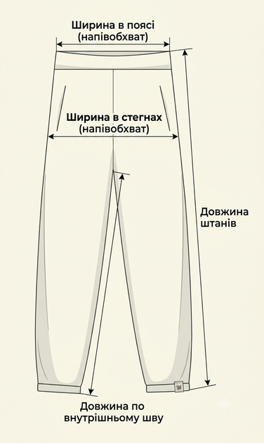 Чоловічі спортивні штани джогери хакі трикотажні штани двонитка батал 70 - зображення 2