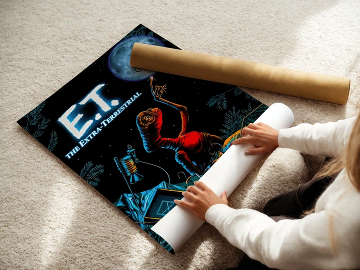 Постер Инопланетянин, E.T. the Extra-Terrestrial (1982), ретро фантастика, A3 42×28 см (id6857) - изображение 3