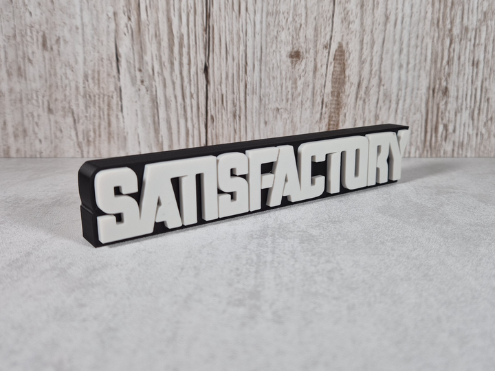 Настольная Табличка Satisfactory Desk Sign Iconic Satisfactory Logo 23 См 3Д Печать - Фото 2 Настольная Табличка Satisfactory Desk Sign Iconic Satisfactory Logo 23 См 3Д Печать - изображение 2