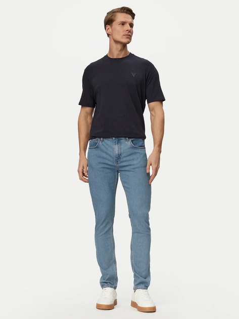 Футболка чоловіча Guess CN SS SMALL PATCH COTTON MODAL M6GI21-K3053-G7V2 S SMART BLUE (7625826089362) - зображення 3
