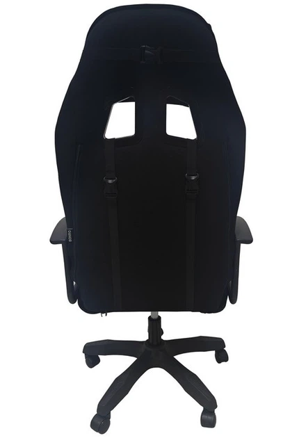 Крісло геймерське з тканини Bonro B-944 чорно-сіре + 2 подушки (42401103) - зображення 5