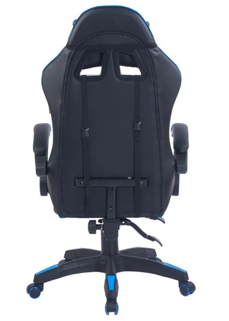 Кресло геймерское игровое Bonro BN-086 синее с подушкой (42401099) - изображение 5