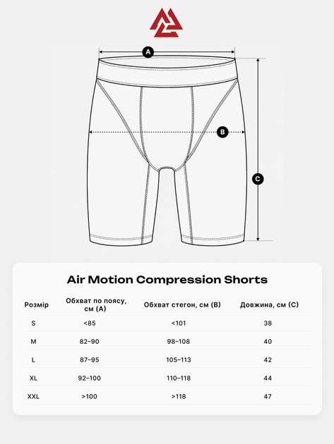 Компрессионные шорты Air Motion Shorts Red S Цвет Красный (501003-301-S) - изображение 5