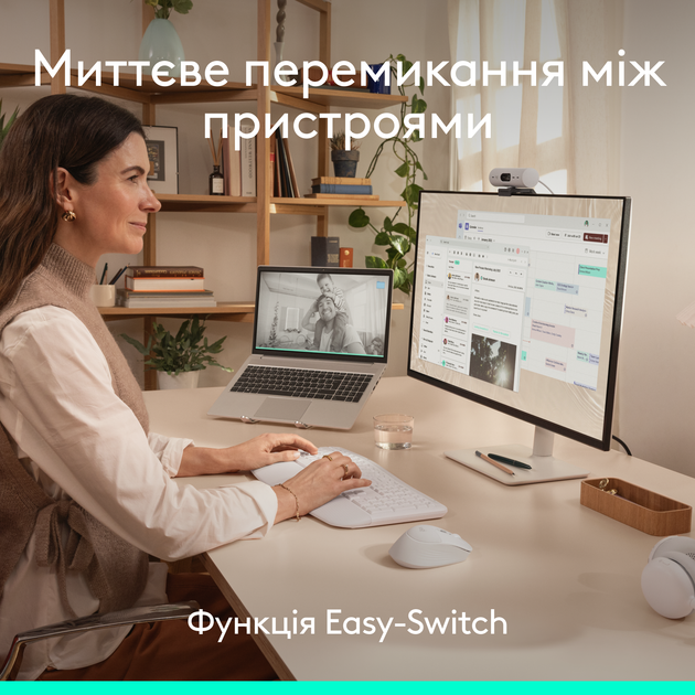 Миша Logitech Signature Comfort Plus M850L Wireless/Bluetooth White (910-007716) - зображення 8