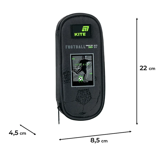 Пенал Kite Goal K26-599-4, 1 отделение, клапан с карманом на молнии, для мальчиков - изображение 3
