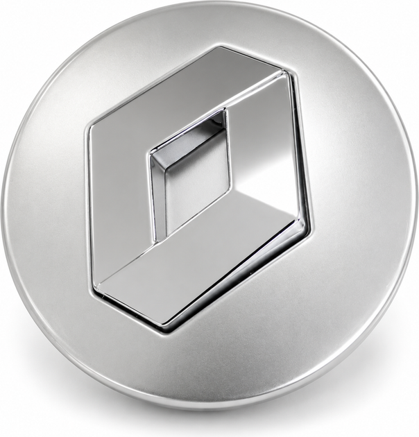 Комплект автомобильных колпаков (заглушек) на литые диски Renault 60/60 мм 2 шт Silver (RCS0033) - изображение 3
