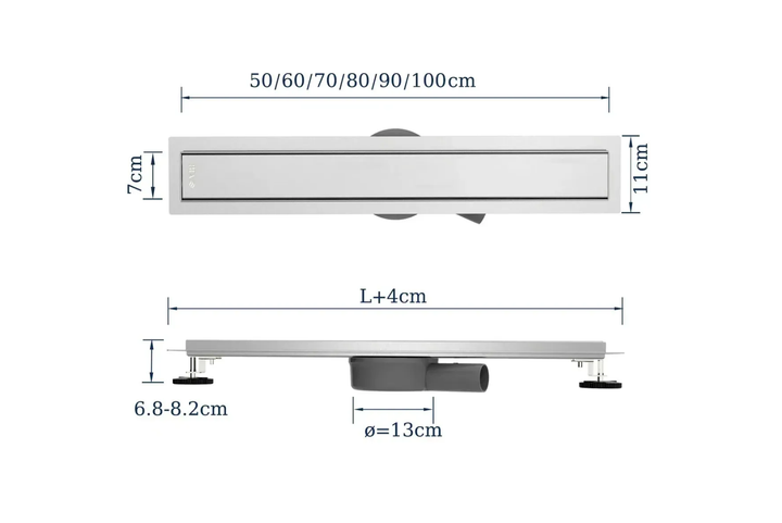 Душовий трап VBI FORT 900 мм, чорний, універсальний, сухий затвор - изображение 3
