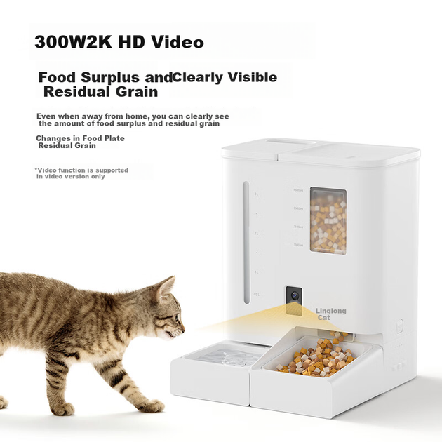Годівниця розумна Linglongmao Pet Smart, з відео, дозатор води/корму, з таймером - зображення 2