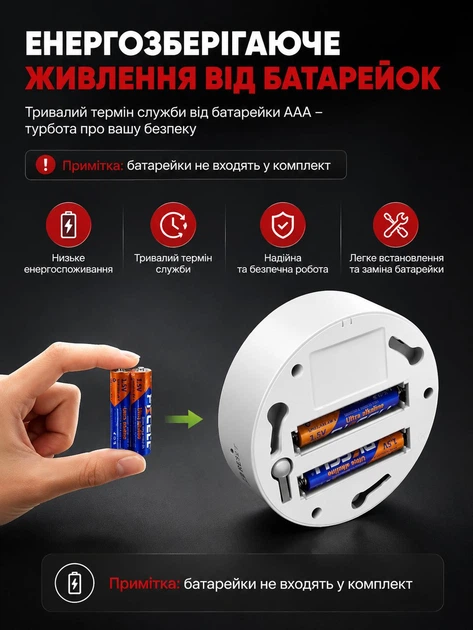 Датчик дыма WiFi Tuya Smart Life датчик пожарной сигнализации с сиреной 85 дБ детектор сигнализатор дыма для квартиры для дома для офиса автономный датчик задымления на батарейках - изображение 10