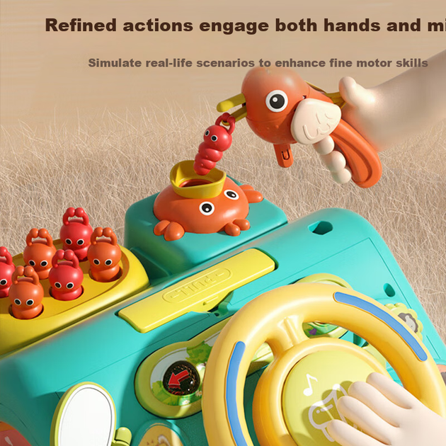 Детская развивающая игрушка Guangduola Baby Toy Montessori для детей 0-1 года, игровой столик с множеством функций, подарок на первый день рождения. - изображение 3
