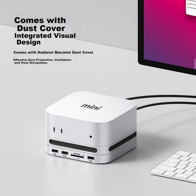 Док-станція Hagibis Macmini M4 для жорсткого диска, корпус USB4, розширення 40 Гбіт/с, міні-хост Thunderbolt 4/5, інтерфейс, настільна підставка, аксесуар - зображення 6