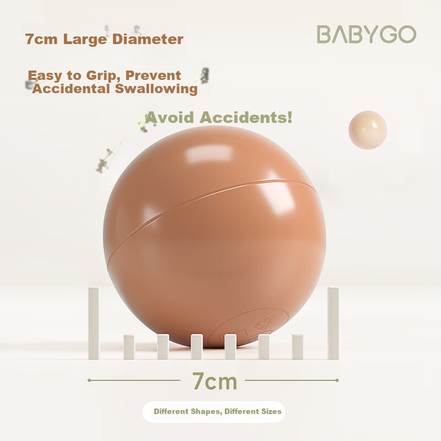 BG-BABYGO Ocean Ball Дитяча іграшка, жувальна кулька Боба, гра для дітей у приміщенні, різнокольорові кульки, покращення зірок, 100 штук - зображення 5