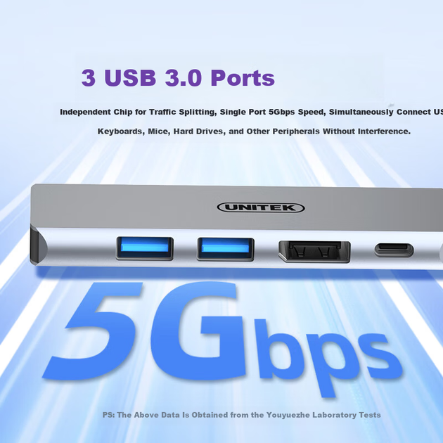 Док-станція Superior DP Display Dock Type-C - USB 3.0 Hub 4K60Hz HD PD для зарядки Apple Huawei ноутбук телефон планшет USB адаптер - зображення 6