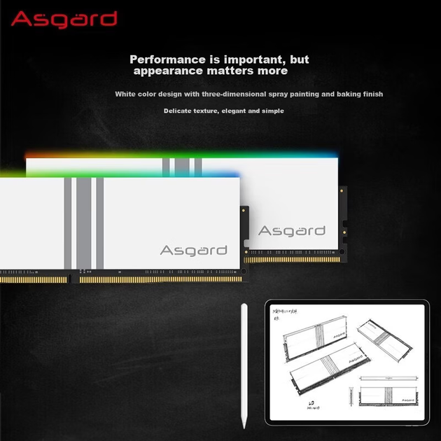 Оперативна пам'ять Asgard DDR4-3600 RGB 16384MB PC4-28800 (Kit of 2x8192) White - зображення 2