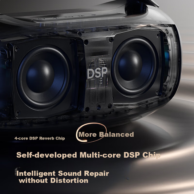 Портативная портативная колонка Aiwa AH-22 [Xiaodu AI Voice] для караоке, вечеринок и вечеринок, с поддержкой Bluetooth, RGB-подсветкой, а также двумя микрофонами. Идеальный подарок на Новый год. - зображення 6