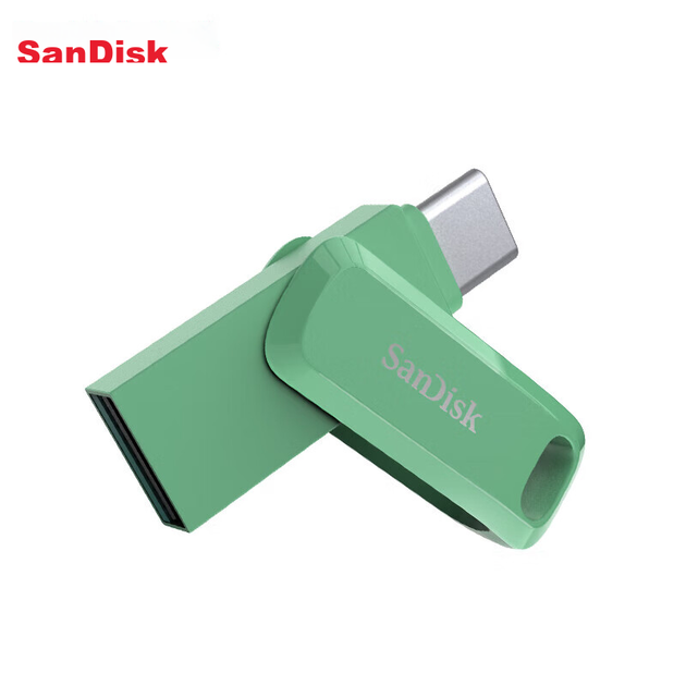 Мобільний флеш-накопичувач SanDisk 512 ГБ Type-C USB 3.2 DDC3 зеленого кольору, швидкість читання до 400 МБ/с, автоматичне резервне копіювання, подвійне використання для телефону та комп'ютера, велика ємність з двома інтерфейсами - зображення 10