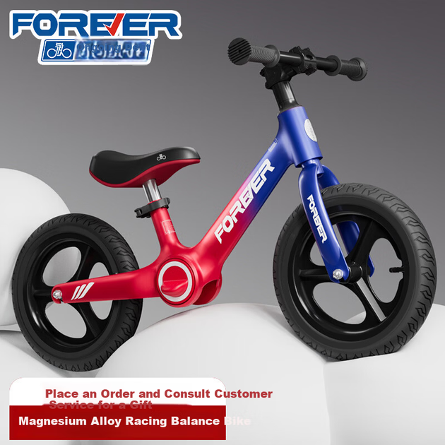 Беговел FOREVER для детей 1-3-6 лет, модель Baby Glide, без педалей, подарок на день рождения для мальчика, 14 дюймов, синий. - изображение 4