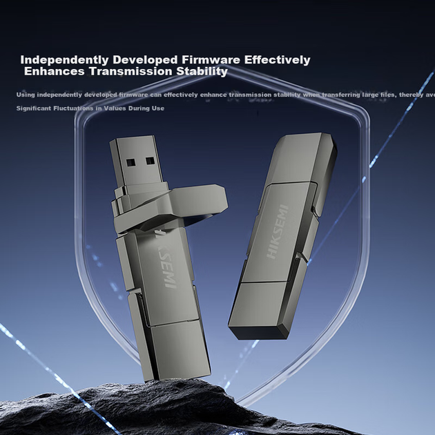 Флеш-накопитель HIKVISION 512ГБ USB 3.2 два интерфейса S980 1000МБ/с - изображение 7