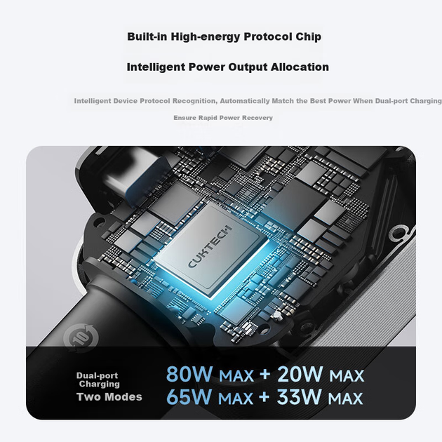Зарядное устройство CUKTECH автомобильное 100W с выдвижным кабелем для Apple/Xiaomi - изображение 8