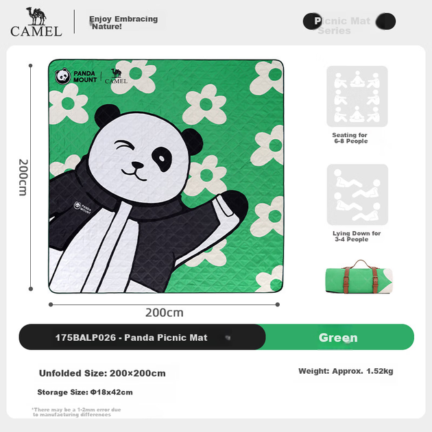 Килимок для пікніка CAMEL Panda P026, потовщений, водонепроникний - зображення 5