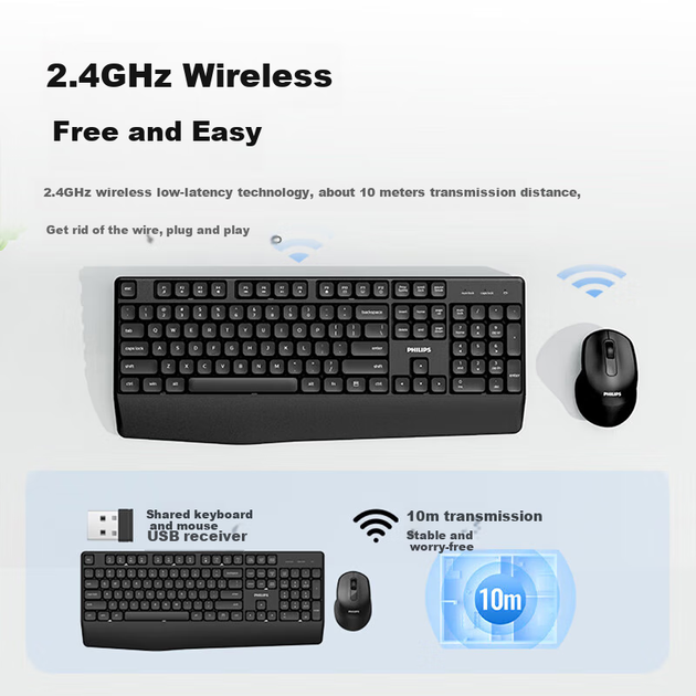 Комплект беспроводной Philips MK520 Wireless Pink (SPT6348) - изображение 6