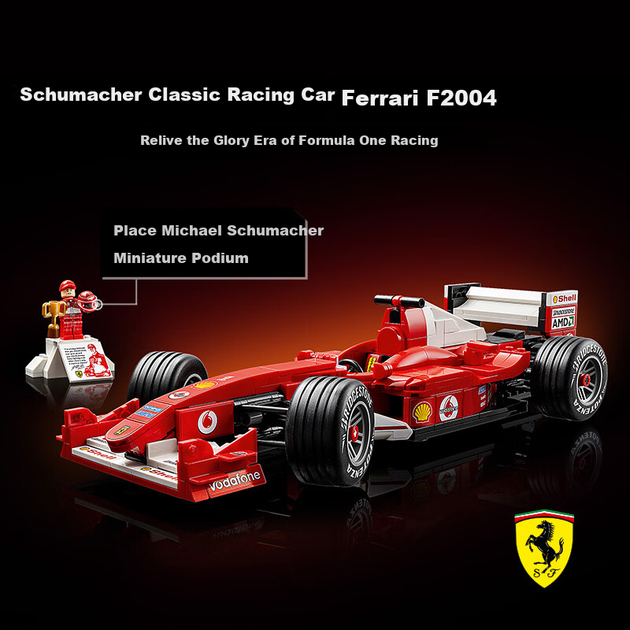 Конструктор LEGO Ferrari F2004 з мініфігуркою Михаеля Шумахера 735 деталей (11375) - зображення 5
