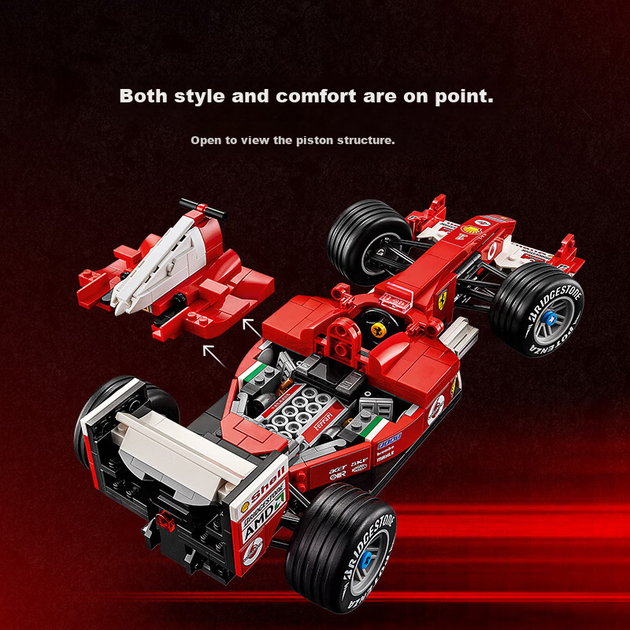 Конструктор LEGO Ferrari F2004 з мініфігуркою Михаеля Шумахера 735 деталей (11375) - зображення 9