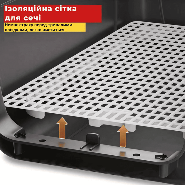 Контейнер для Авиа Перевозок Животных AirPet 50 IATA 50×33.5×34 см Переноска для Кошек и Собак до 11 кг с Двухфазным Креплением, Металлической Дверью, Замком и Кормушкой для Путешествий - изображение 6