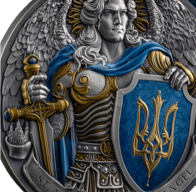 Колекційна рельєфна монета "Архістратиг Михаїл" 155,5 г срібло - Фото 3 Колекційна рельєфна монета "Архістратиг Михаїл" 155,5 г срібло - зображення 3