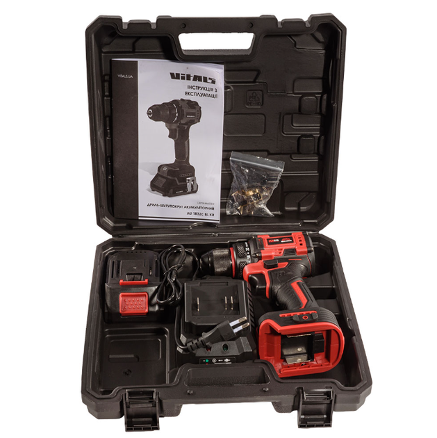Дрель-шуруповерт аккумуляторная Vitals Master AU 1832c BL Kit - изображение 12