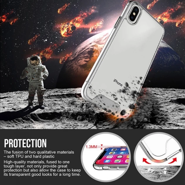 Чохол силікон Clear Case протиударний для iPhone X/XS прозорий - зображення 5