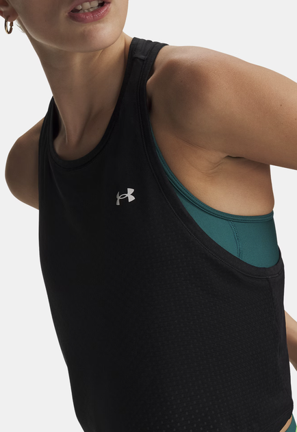 Женский спортивный топ Under Armour UA Tech Sport Mesh Crop Tank черный, размер M - Фото 3 Женский спортивный топ Under Armour UA Tech Sport Mesh Crop Tank черный, размер M - изображение 3